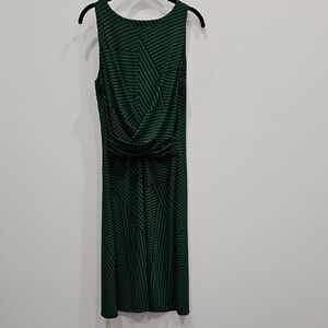 Ann Taylor Green Sheath Midi Dress Sleeveless